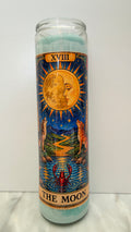 The Moon Tarot card prayer candle