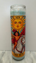 The Sun Tarot card prayer candle