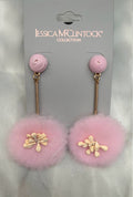 Vintage Jessica McClintock pink tulle earrings